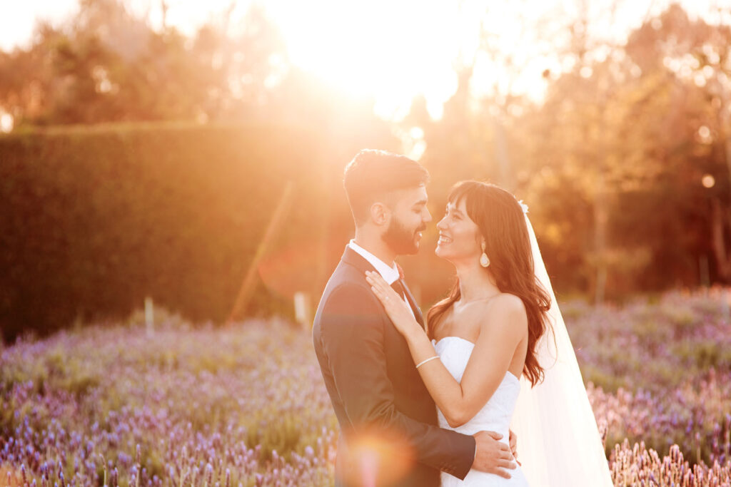 Cinematic wedding film still from a modern Phoenix resort celebration.